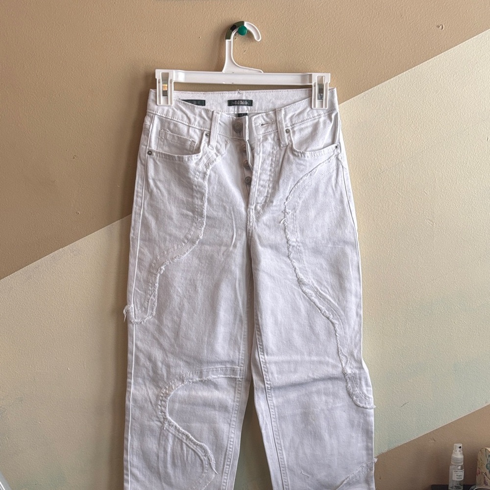 Wild Fable White Flare & Wide Leg high rise Jeans